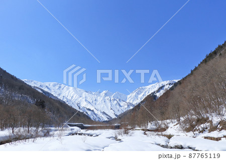 北アルプス後立山連峰 積雪期の不帰ノ嶮 北アルプス後立山連峰 積雪期の不帰ノ嶮 87765119