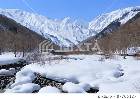 北アルプス後立山連峰 積雪期の不帰ノ嶮 北アルプス後立山連峰 積雪期の不帰ノ嶮 87765127