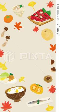 秋の味覚のイラスト 87766303