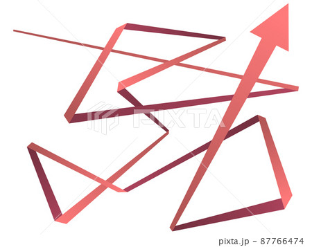 長く蛇行した矢印6 長く蛇行した矢印6 87766474