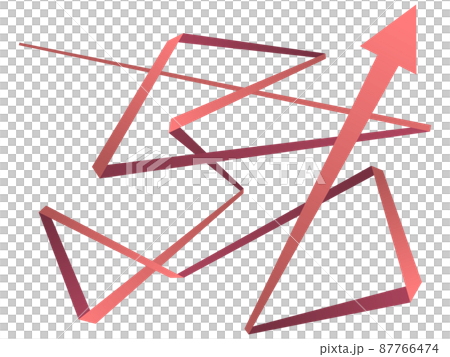 長く蛇行した矢印6 長く蛇行した矢印6 87766474