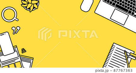 ビジネスワークスペースのベクターイラスト背景 87767363