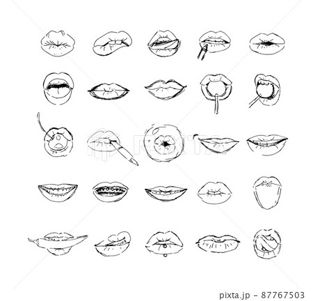How to Draw Lips Step by Step  EasyLineDrawing