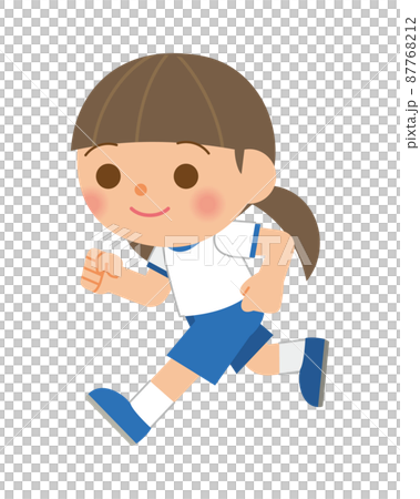 運動服で走る子供 87768212