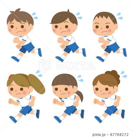運動服で走る子供 87768272