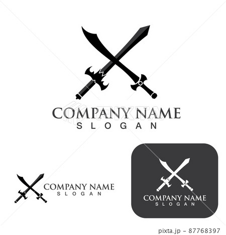 Sword game item vector symbol logo template Sword game item vector symbol logo template 87768397