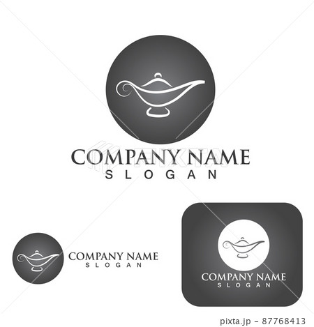 Magic lamp logo and icon vector image Magic lamp logo and icon vector image 87768413