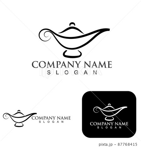 Magic lamp logo and icon vector image Magic lamp logo and icon vector image 87768415
