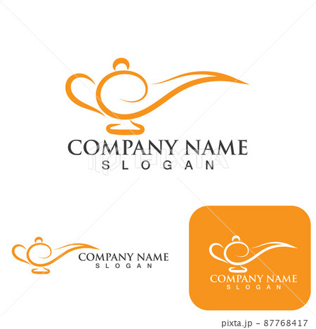 Magic lamp logo and icon vector image Magic lamp logo and icon vector image 87768417