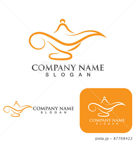 Magic lamp logo and icon vector image Magic lamp logo and icon vector image 87768422