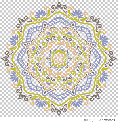 曼陀羅藝術（花、葉、自然） 87769624