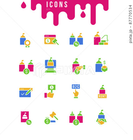 Collection simple icons of b2g on a white background. Modern black and white signs for websites, mobile apps, and concepts Collection simple icons of b2g on a white background. Modern black and white signs for websites, mobile apps, and concepts 87770534