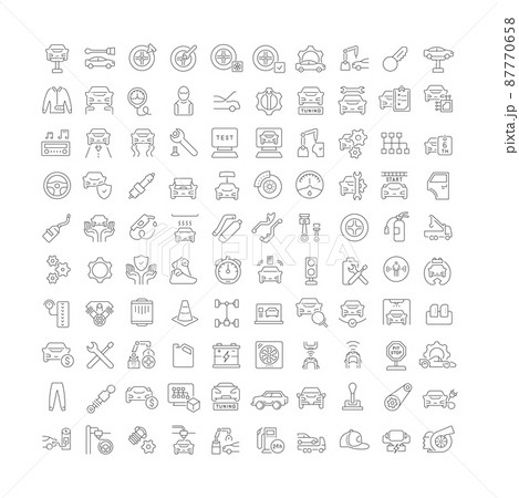 Auto Service. Collection of perfectly thin icons for web design, app, and the most modern projects. The kit of signs for category Transport. Auto Service. Collection of perfectly thin icons for web design, app, and the most modern projects. The kit of signs for category Transport. 87770658