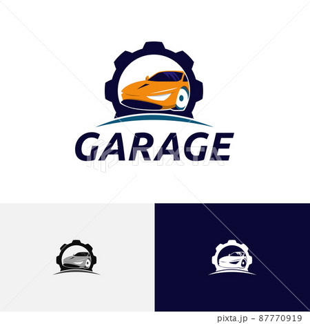 Gear Car Garage Repair Shop Auto Service Logo Template 87770919