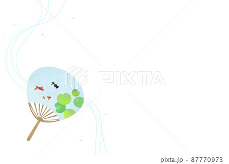 暑中見舞い　金魚　--挨拶文なし--【はがき比率】 87770973