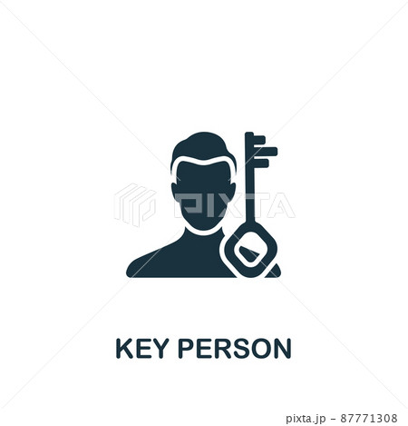 Key Person icon. Monochrome simple icon for templates, web design and infographics 87771308