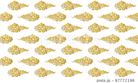 中華風の雲柄の背景用イラスト 中華風の雲柄の背景用イラスト 87772196