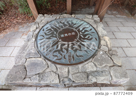 方角と山を示す標 87772409