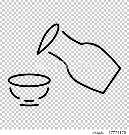 Vector icon of hot sake and choko - Stock Illustration [87774176] - PIXTA