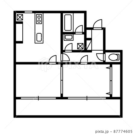 2LDKの間取り図 87774605