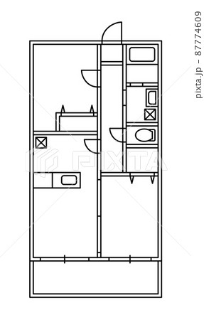 2LDKの間取り図 87774609