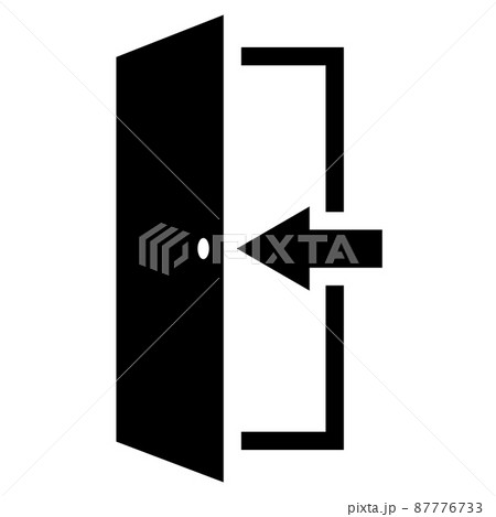 Icon entrance to doorway, arrow in door...のイラスト素材 [87776733