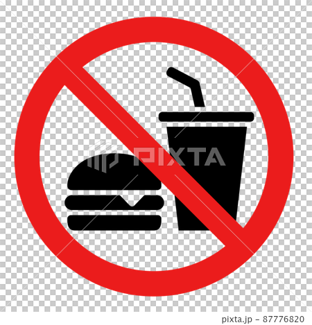 Food and drink prohibition mark 87776820