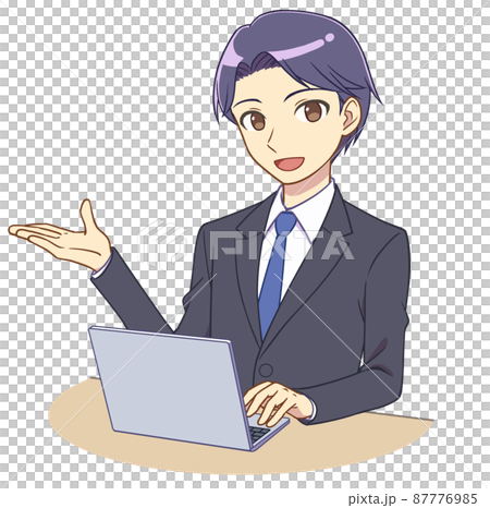 Guidance for men in suits who operate personal computers 87776985