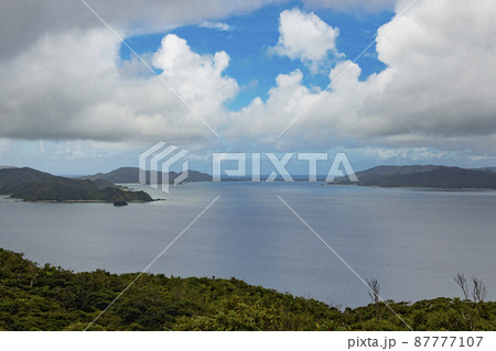 奄美大島北部　蒲生崎観光公園　展望台から見た風景 87777107