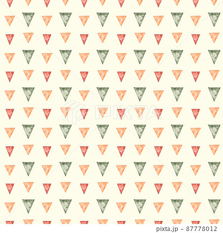 Watercolor pattern with flags in boho style 87778012