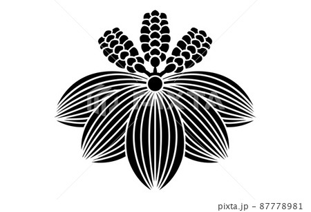 日本の家紋車前草 日本の家紋車前草 87778981