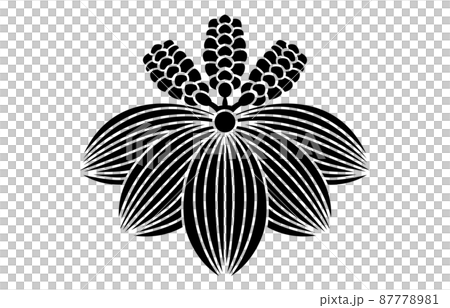 日本の家紋車前草 日本の家紋車前草 87778981