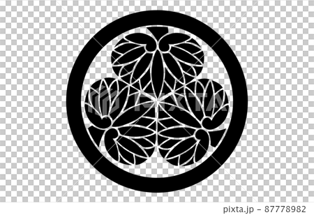 Three Aoi on the Japanese family crest circle 87778982