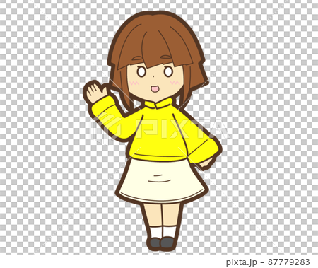 Girl with brown short hair 2 Girl with brown short hair 2 87779283