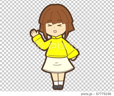 Girl with brown short hair 5 Girl with brown short hair 5 87779286