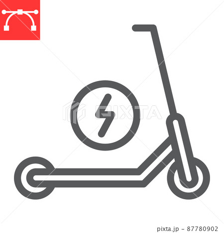 Electric scooter line icon 87780902