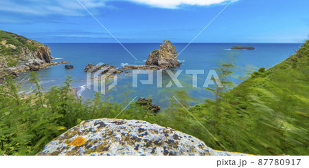 Islote de los Picones, Beach of Castiellu, Asturias, Spain Islote de los Picones, Beach of Castiellu, Asturias, Spain 87780917