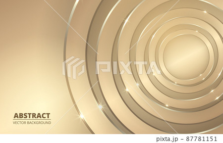 Abstract luxury golden circles line on elegant gold background 87781151