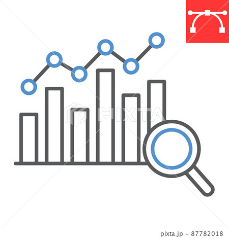 Graph analysis line icon 87782018