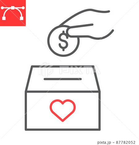 Donation line icon Donation line icon 87782052