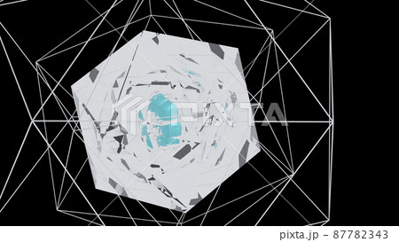 CG　中央に核がある原子構造 87782343