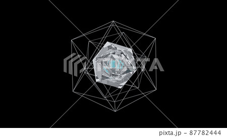 CG　中央に核がある原子構造 87782444