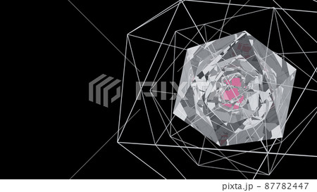 CG　中央に核がある原子構造 87782447