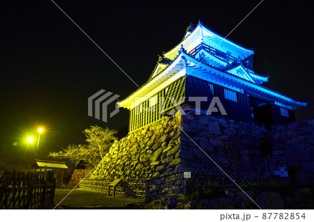 静岡県 浜松市 浜松城 ウクライナ ライトアップ 87782854