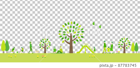 Park and people landscape background material 87783745