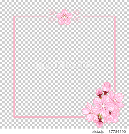 Sakura frame 7-C - Stock Illustration [87784390] - PIXTA