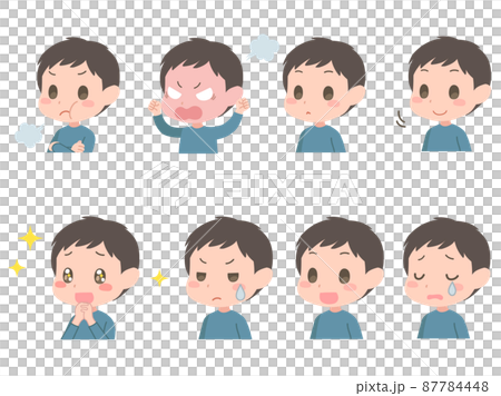 男の子の表情セット 87784448