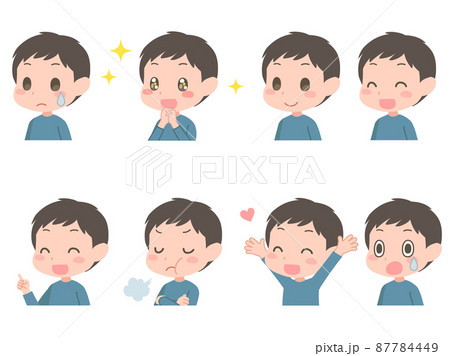 男の子の表情セット 87784449