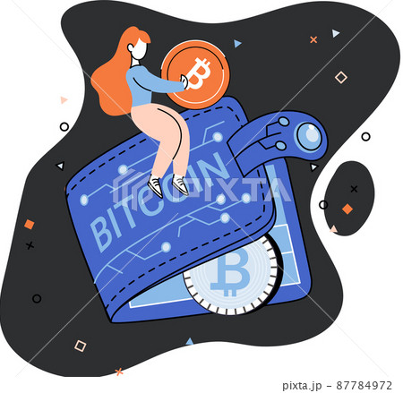 Cryptocurrency bitcoin mining metaphor, Blockchain technology. Cyber banking exchange procedures 87784972