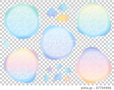 一組彩色漸變海框和圖標 87784998